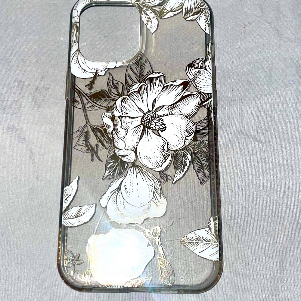 iPhone 12 Pro Max hard plastic phone case floral print - Picture 2 of 4
